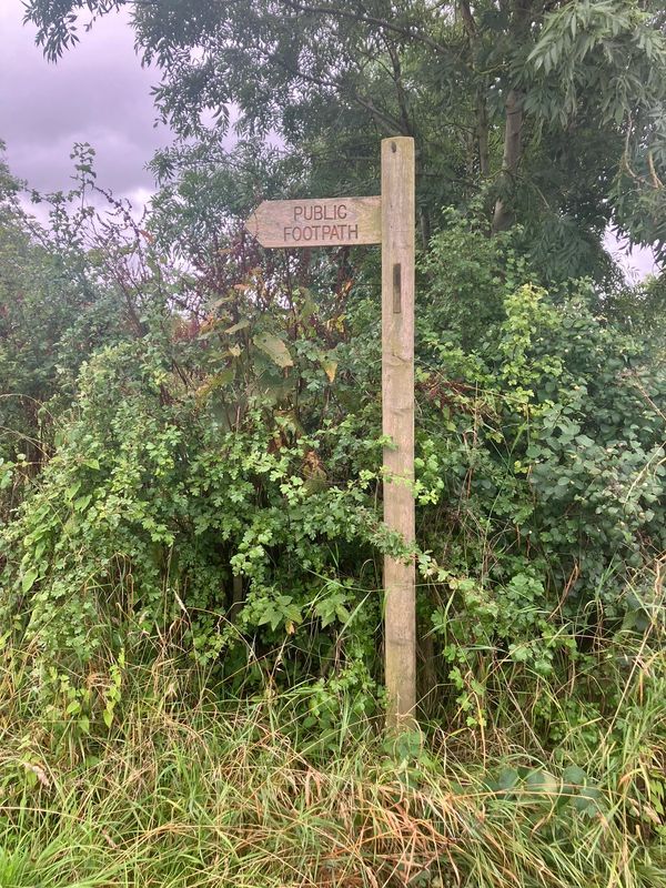 Footpath sign