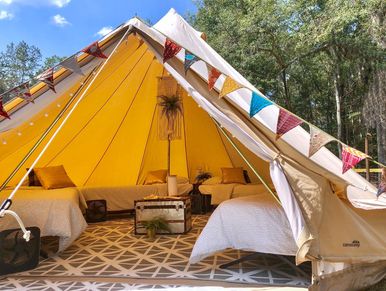 glamping for four with Upcountry Camp in Mississippi