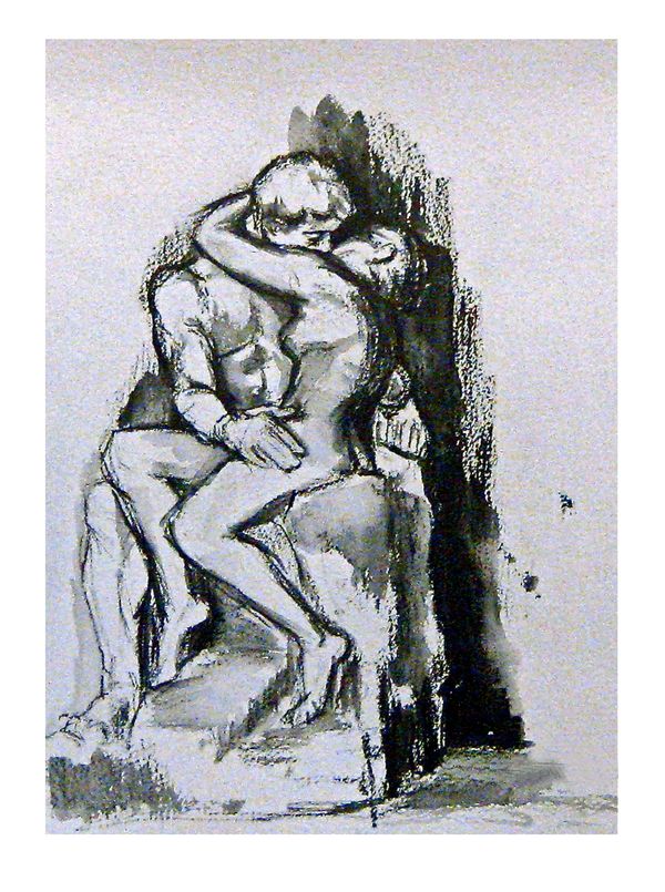 The Kiss (Rodin Museum)
Pen & Ink 
9x12