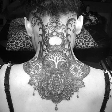 Ivar Treskon, Christchurch tattoo artist. Mandala tattoo. 