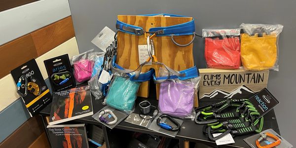 Our retail area has the gear you need to get started climbing!