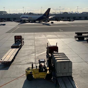 Cargo on an airplane