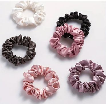 different color silk hair bands