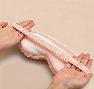 silk fluffy eye sleep mask