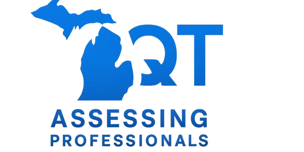 Logo of TQ2 Assessing Professionals with a blue Michigan state outline.