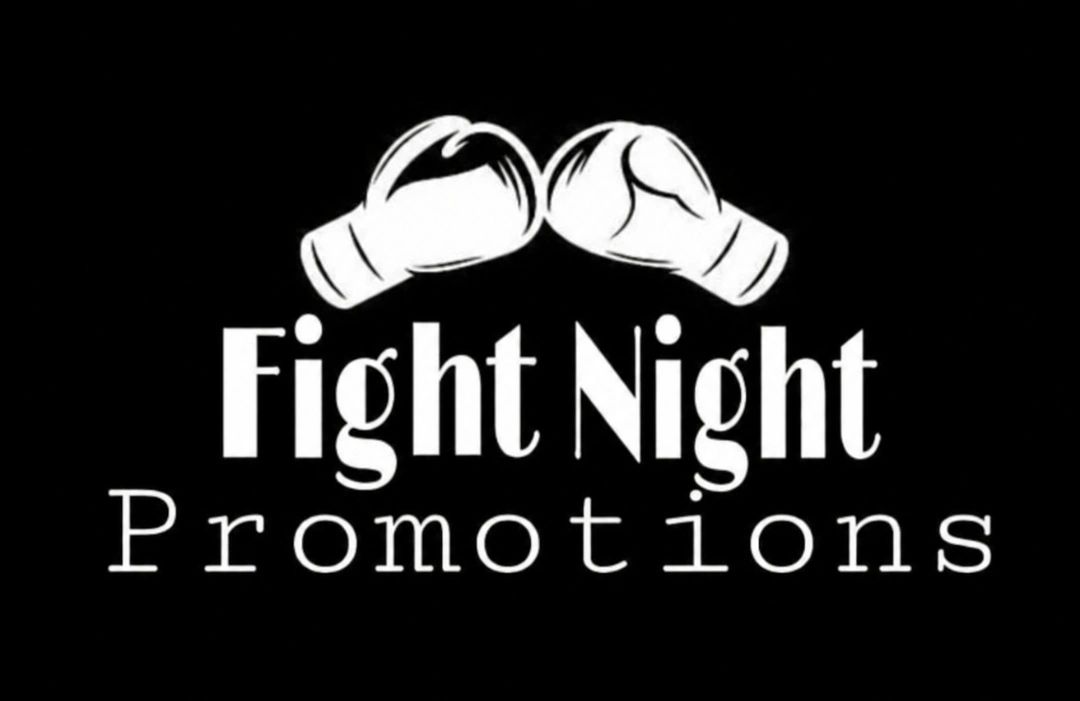 Logo with boxing gloves and text Fight Night Promotions.