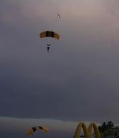 U.S. army parachute at South Florida Air and Sea show executive produced by Mickey Markoff