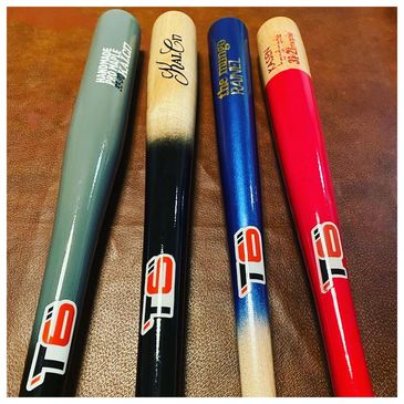 Here is a sample of 3 game bats and a coaches Mungo 