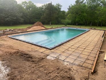 5th Step, Prepping the Cement Deck around the pool.