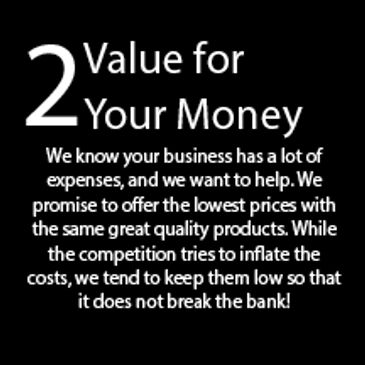 We promise you value for your money. We offer the lowest prices with the same great quality products