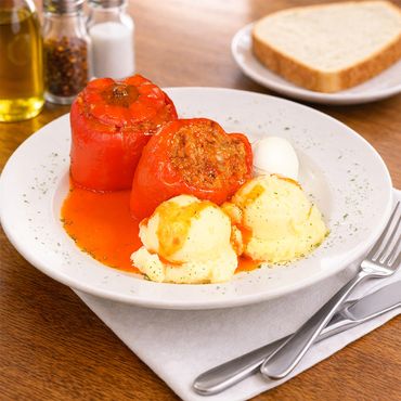 Stuffed Peppers with mashed potato - Punjena Paprika