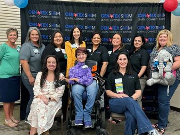 Alison Bechter alongside the other board members of the CenTXSHRM for a group photo.