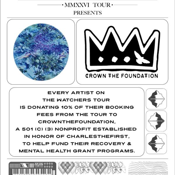 Poster for MMXXVI Tour supporting Crown The Foundation's mental health grants.