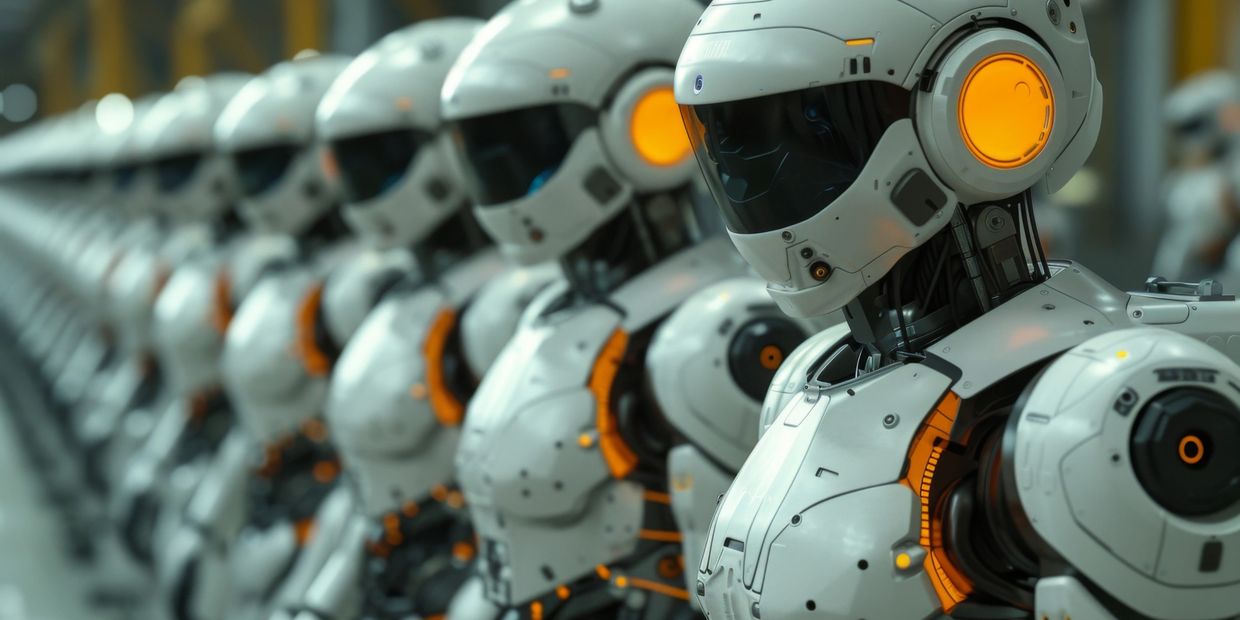 Robotics automation line of advanced AI-Powered machines for industrial efficiency and manufacturing