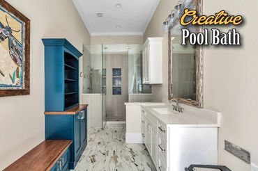 Fun Pool Bath that feels like its by the ocean!