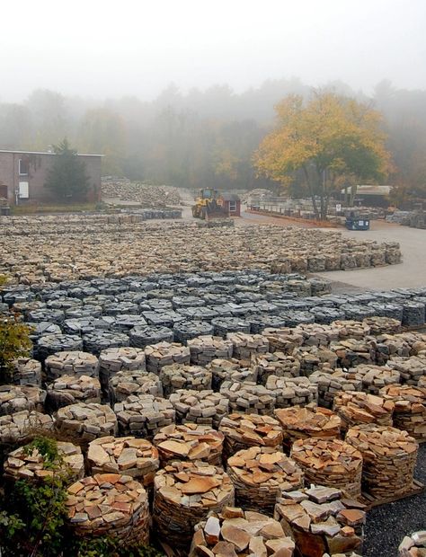 Sales Yard with three hundred pallets of stone