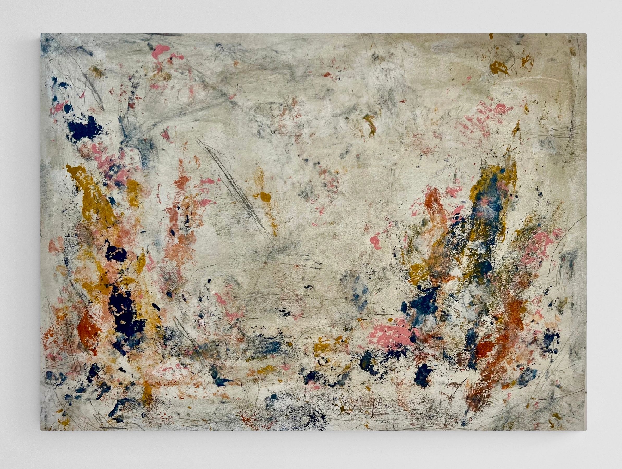 “Love Language”
55x40 in. Acrylic + Graphite + Charcoal on Canvas
2025
$975