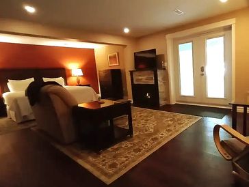 Add on space with connecting spacious and cozy King Suite with Kitchenette
to private walk-out patio