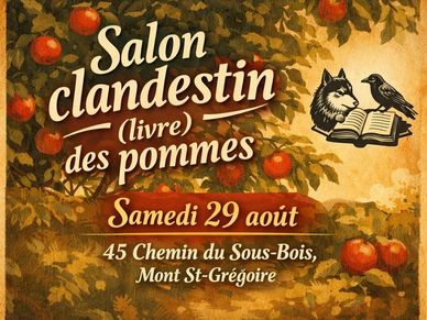 Affiche pour un salon clandestin des pommes le 29 août.