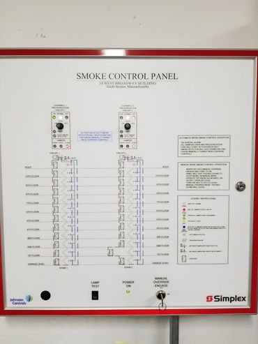 firefighters smoke control panel