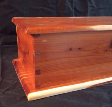 Handmade box, custom box, cedar box, feather box, keepsake box