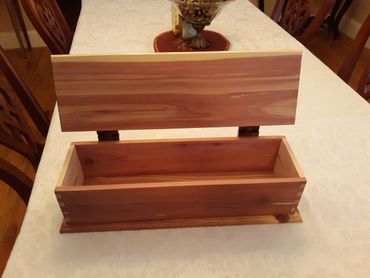 Handmade box, custom box, cedar box, feather box, keepsake box