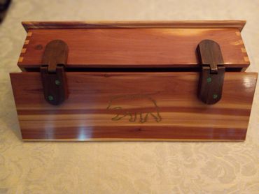 Handmade box, custom box, cedar box, feather box, keepsake box