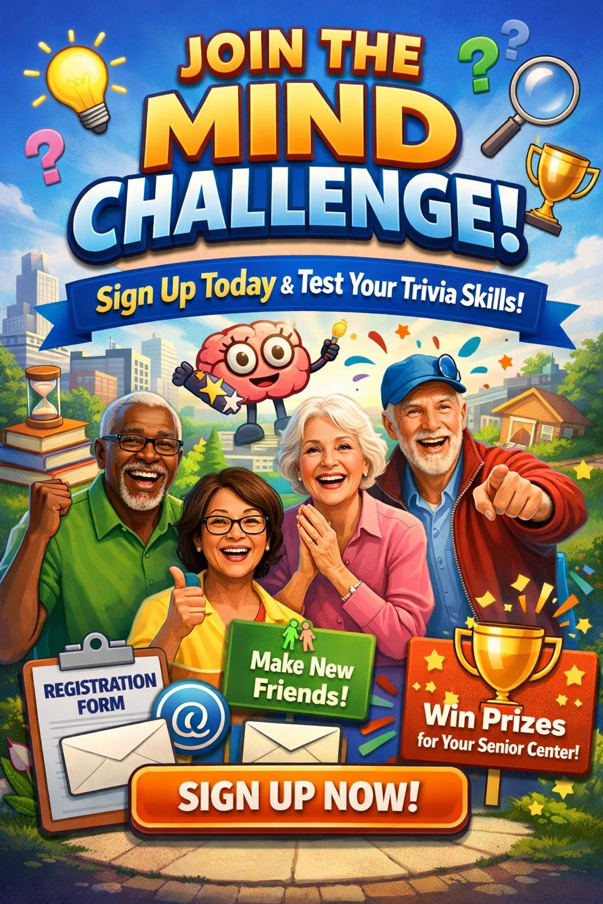 Join the Mind Challenge to test trivia skills and win prizes with new friends.