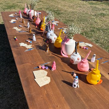 Child's birthday party table