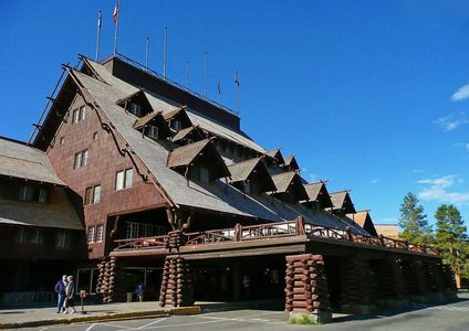 Old Faithful Inn in Yellowstone National Park. Yellowstone Park Vacation Planning.
