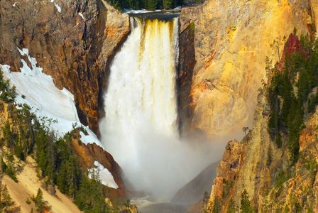 Lower Falls of the Grand Canyon of the Yellowstone. Yellowstone National Park Vacation Planning.