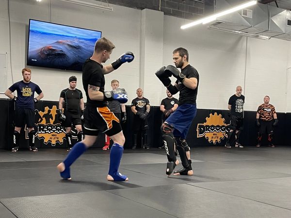 coach teaching muay thai kickboxing in pottstown pa