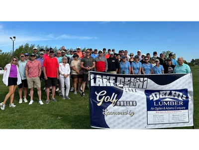 Lake Delhi Golf Outing's group photo at Pin Oak Golf Course