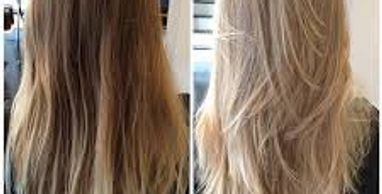 women with Full highlights done in palm beach county