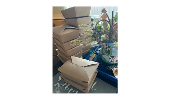 For The People Thrifty Goodies make hot meal boxes for at least 50 Homeless residents monthly.