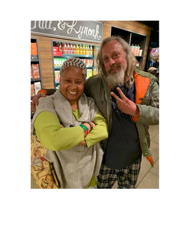 This gentleman's name is Freedom and he was the first people that received a coat.
