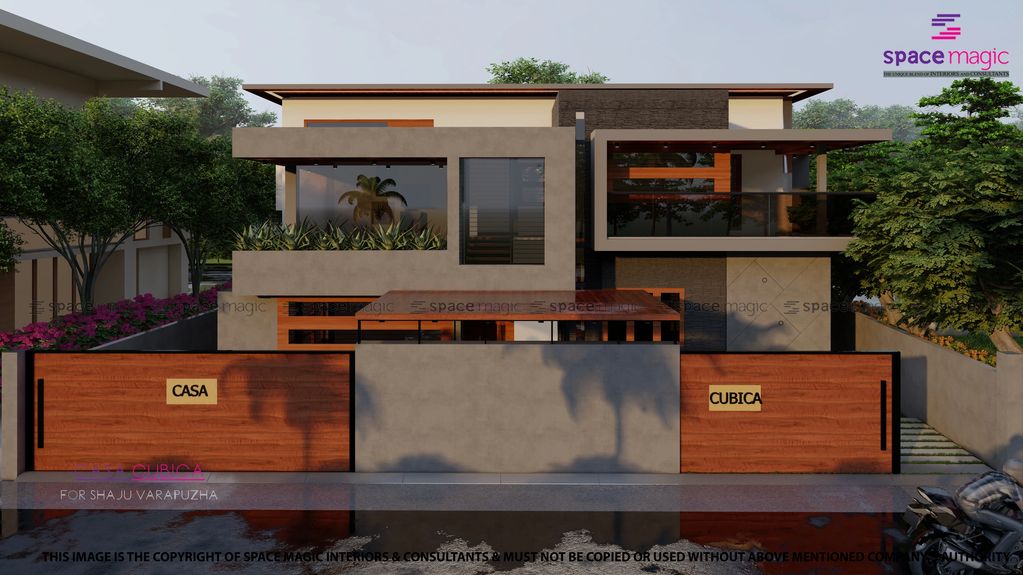 'CASA CUBICA' Residential project for Mr. Shaju @ Varapuzha, Ernakulam, Kerala