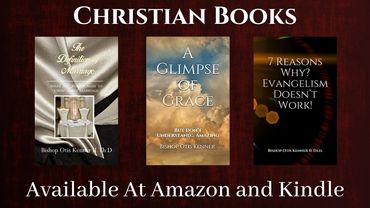 Christian books book banner promoting three Christian books.