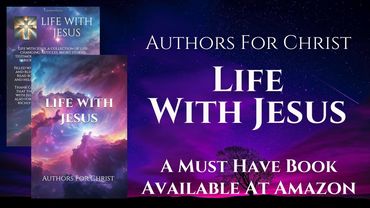Vibrant purple custom book banner for the book, Life With Jesus.
