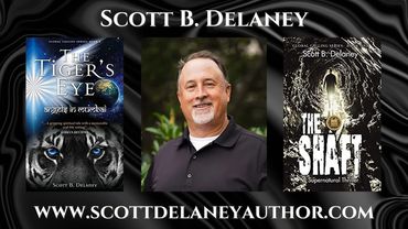 Book banner showcasing author Scott Delaney and his two Christian books.