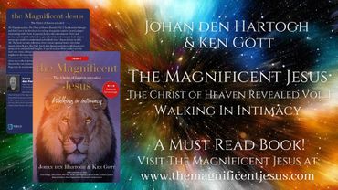 A colorful galaxy Christian book banner sharing the book, The Magnificent Jesus.