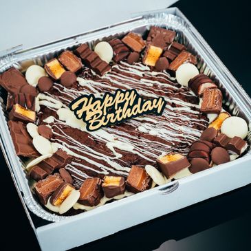 Large square brownie in a box