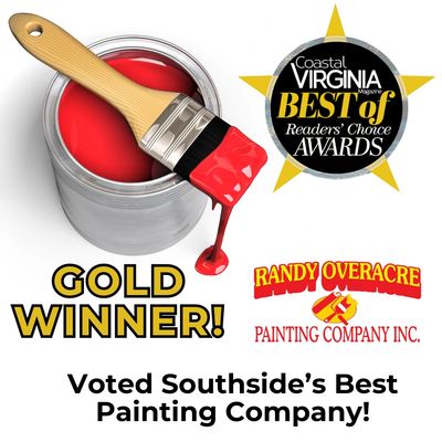Randy Overacre Painting Company voted Southside’s Best Painting Company by Coastal Virginia Magazine