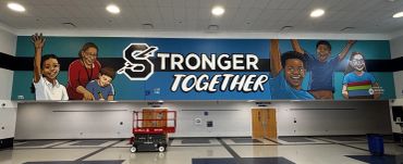 Stronger Together Mural For Sandusky City Schools Intermediate School Building.