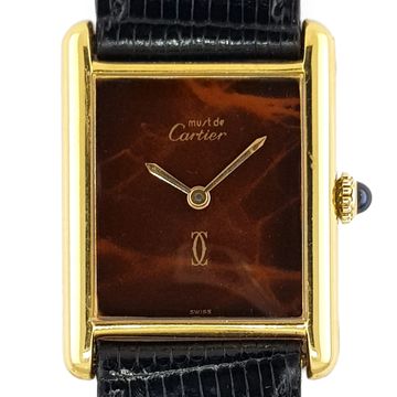 Cartier Tank Must louis 1977 large Ecaille Tortoise Shell Lacquer lpp and co lppandco watch dealer