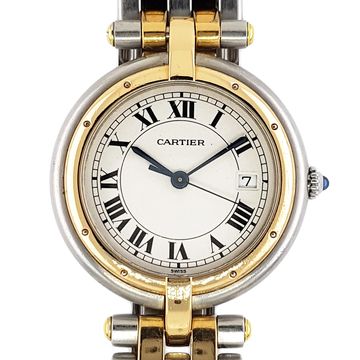 183964 Cartier Panthère Vendome Ronde 2 Gold Row Line 18k 750 Gold Steel lpp and co lppandco