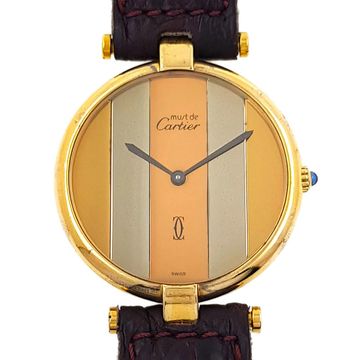 Cartier Must vendome 1985 Trinity 3 ors  Model Vermeil Gold LPP and Co lppandco Paris Large