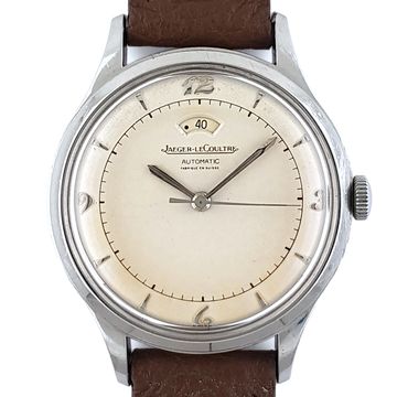 Jaeger-LeCoultre Powermatic SERVICED Power Reserve Steel 481 Caliber Vintage 1950 Breguet Numeral