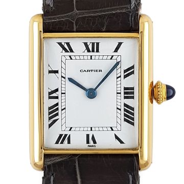 CARTIER TANK LOUIS EXTRA-PLATE GM LM Large 18k Gold  Jaeger LeCoultre JLC P838 GM LM Ultra thin 1970
