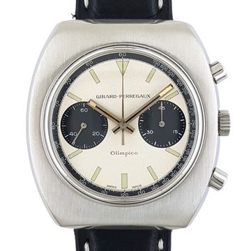 Girard Perregaux Olimpico Chronograph SERVICED 9245 FA Panda dial Olympic Games 1976 Lpp and co